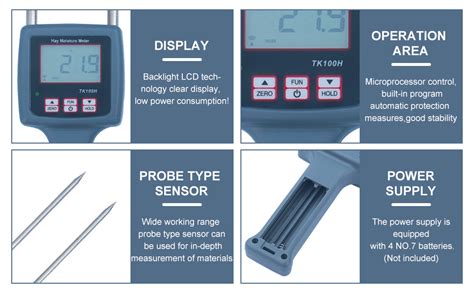 tk 100 moisture meter|Pokiphip TK100H Portable Hay Moisture Meter .